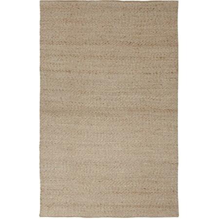 JAIPUR RUGS Naturals Solid Pattern Jute/ Rayon Taupe/Ivory Area Rug  9x12 RUG116651